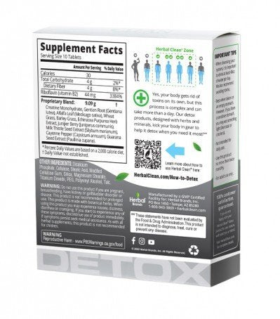 Herbal Clean Detox Quick Tabs 10 Tablet