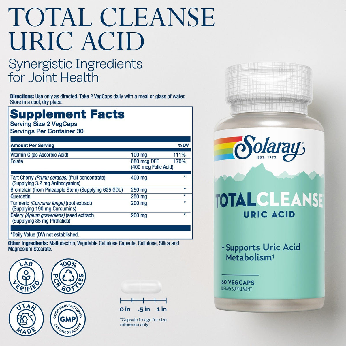 Solaray Total Cleanse Uric Acid 60 VegCap