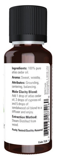 Now Foods Atlas Cedar Oil Pure 1 oz Liquid