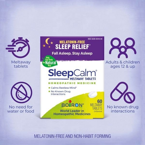 Boiron SleepCalm Homeopathic Medicine For Sleep Relief 60 Tablet