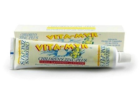 Vita-Myr Children's Orange Flavored Toothpaste Zinc Plus 5.4 oz Tube