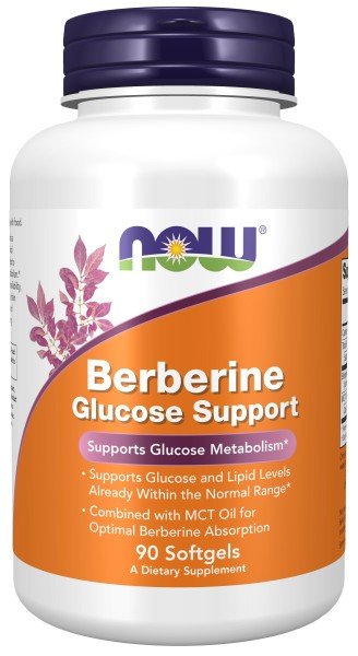 Berberine | Now Foods | Support for Already Normal Glucose Metabolism Levels | MCT Oil | Dietary Supplement | 90 Softgels | VitaminLife