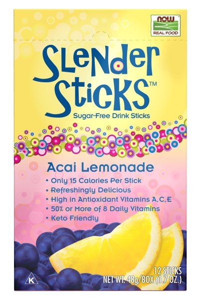 Now Foods Vita-Squenchers Acai Lemonade Sugar Free Drink Sticks 12 (1.7 oz ea) Sticks