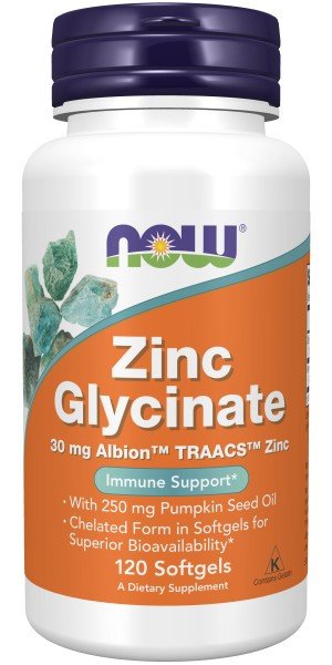 Now Foods Zinc Glycinate 120 Softgel