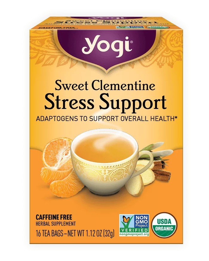 Yogi Teas Sweet Clementine Stress Support 16 Bags Box