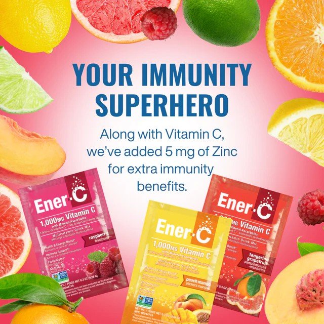 Ener-Life Ener-C 1000 mg Vitamin C Tangerine Grapefruit 30 ct Packet