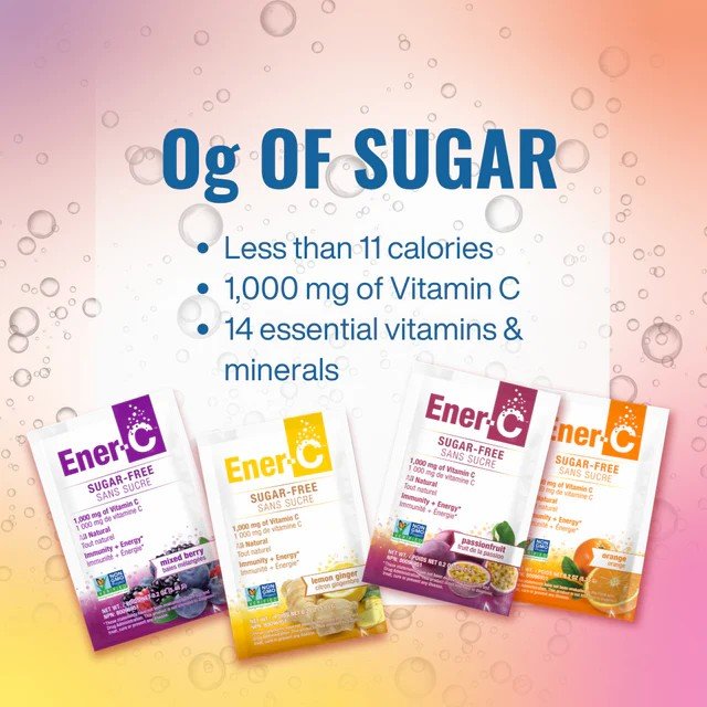Ener-Life Ener-C-Multivitamin Drink Mix-1,000 mg-Vitamin C-Sugar Free-Orange-30 Count 5.78 oz(163.8 g) Powder