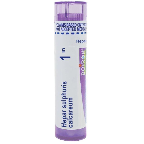 Boiron Hepar Sulphuris Calcareum 1M Homeopathic Single Medicine For Cough, Cold & Flu 80 Pellet