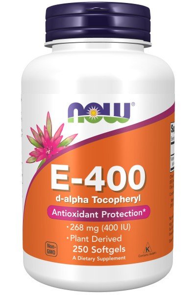 Now Foods E-400 IU-Alpha Tocopheryl 250 Softgel