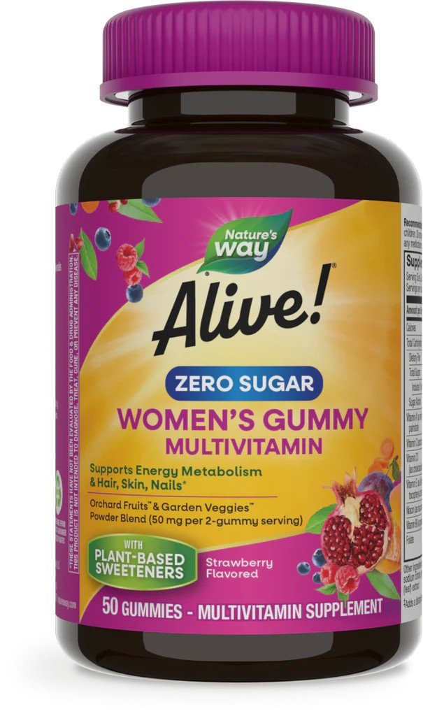 Nature&#39;s Way Alive! Zero Sugar Women&#39;s Gummy Multivitamin 50 Gummy