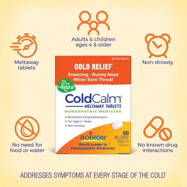 Boiron ColdCalm Homeopathic Medicine For Cold Relief 60 Tablet
