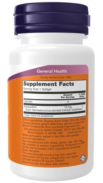 Now Foods Astaxanthin 10mg 30 Softgel