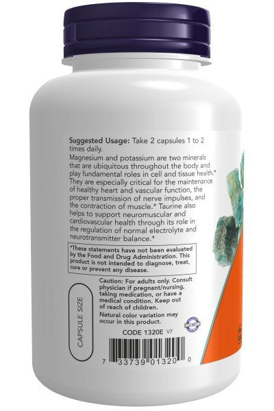 Now Foods Mag/Potassium Aspartate W/Taurine 120 Capsule