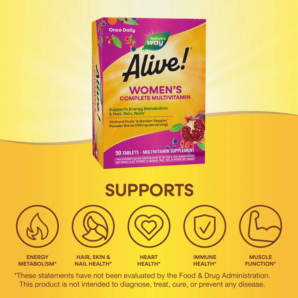 Nature&#39;s Way Alive! Women&#39;s Energy Complete Multivitamin 50 Tablet