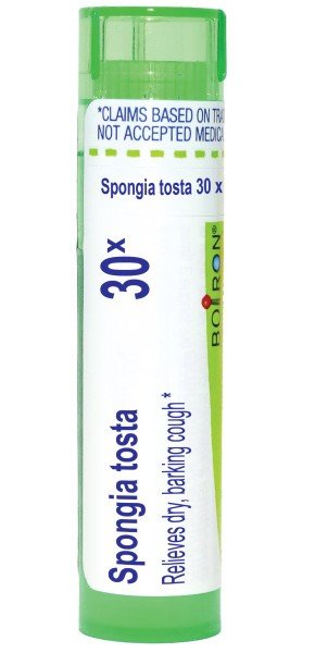 Boiron Spongia Tosta 30X Homeopathic Single Medicine For Cough, Cold & Flu 80 Pellet