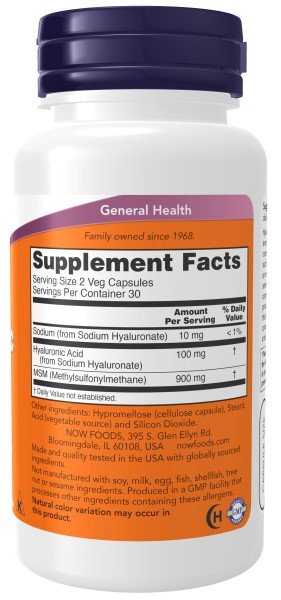 Now Foods Hyaluronic Acid 50mg 60 VegCap