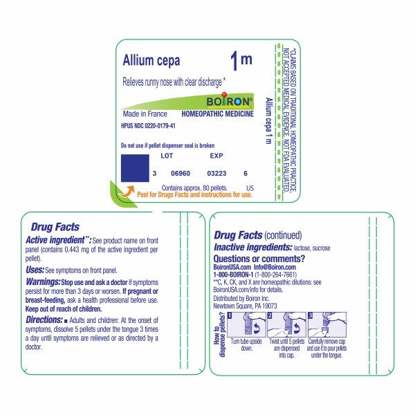 Boiron Allium Cepa 1M Homeopathic Single Medicine For Cough, Cold &amp; Flu 80 Pellet