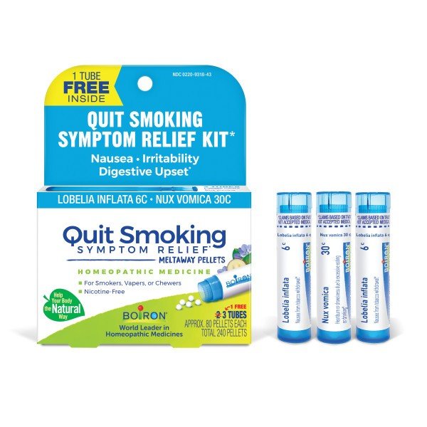 Boiron Quit Smoking Symptom Relief Kit Homeopathic Medicine 3 Tubes Pellet