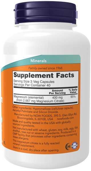 Now Foods Magnesium Citrate Caps 120 VegCap