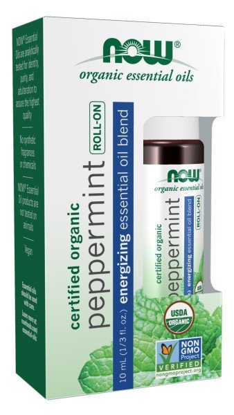 Now Foods Organic Peppermint 10 mL Roll-on