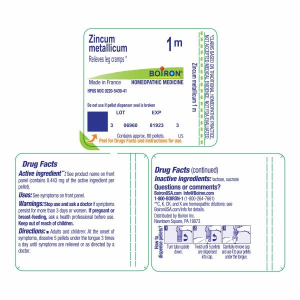 Boiron Zincum Metallicum 1M Homeopathic Single Medicine For Pain 80 Pellet