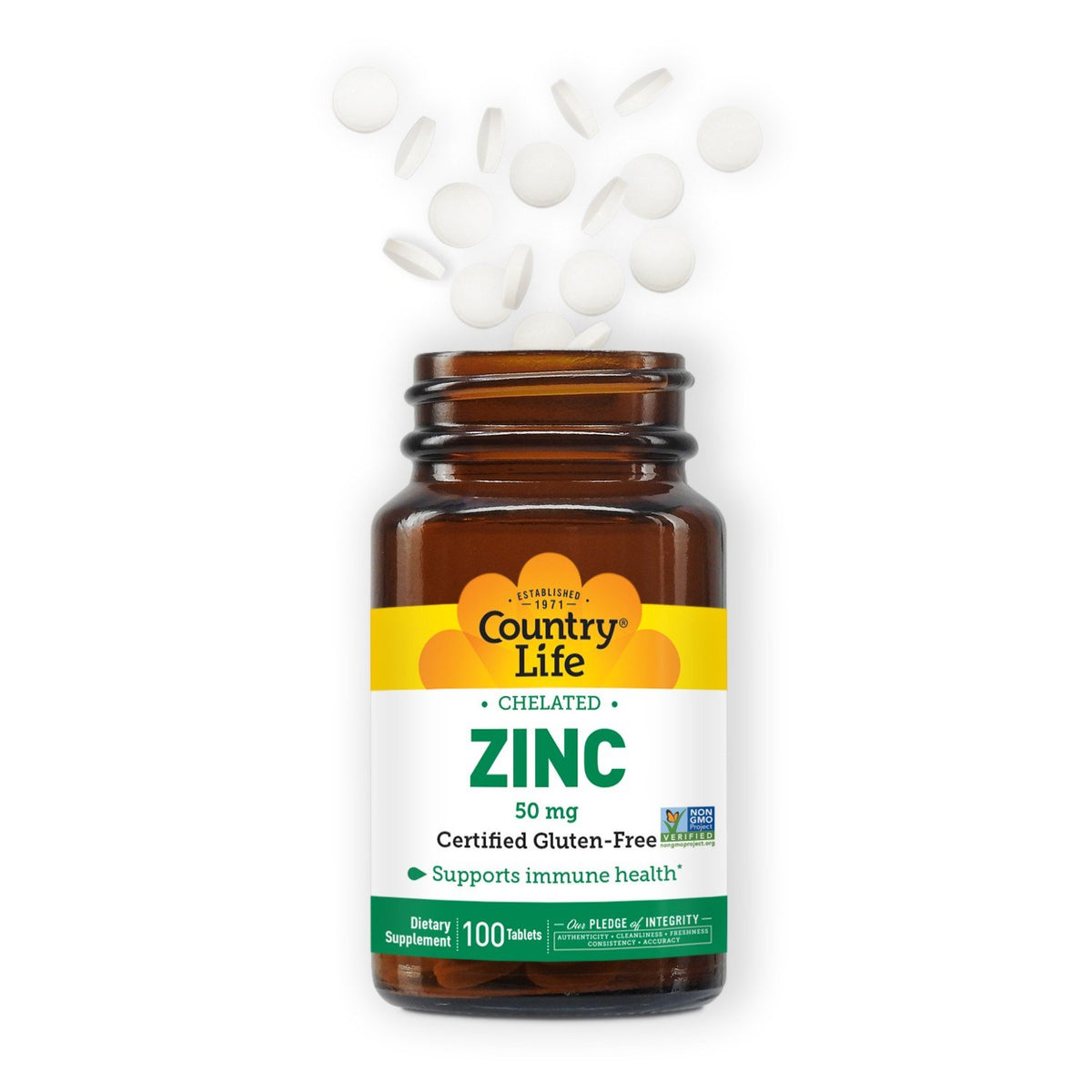 Country Life Chelated Zinc 50mg 100 Tablet