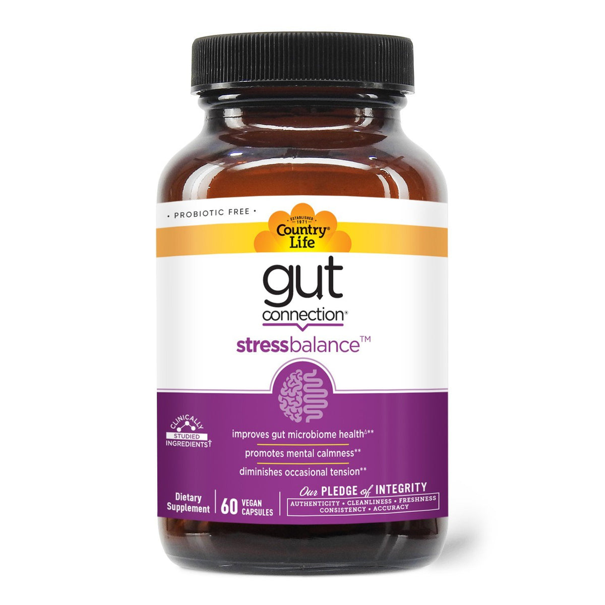 Country Life Gut Connection Stress Balance 60 Capsule