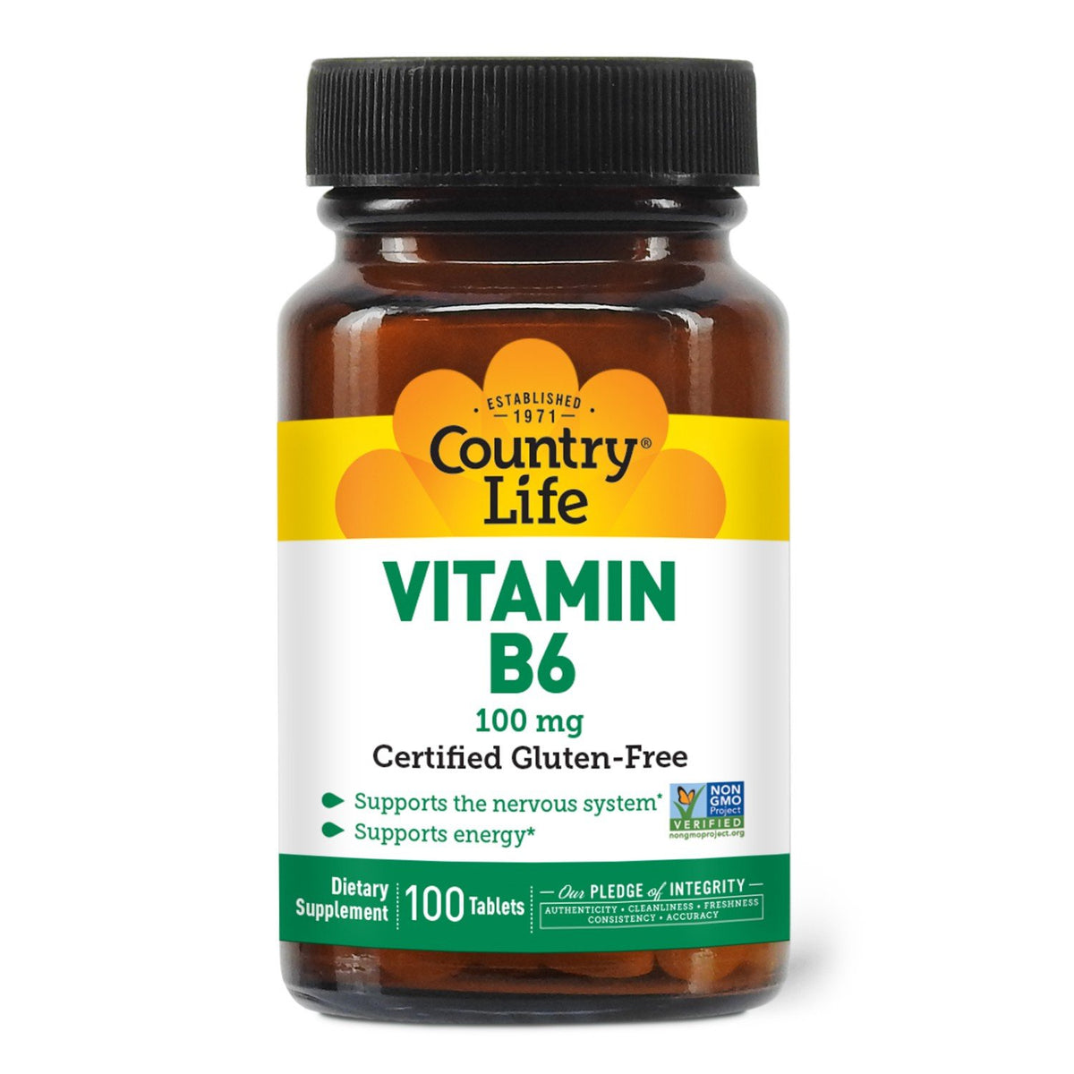 Country Life Vitamin B-6 100mg 100 Tablet