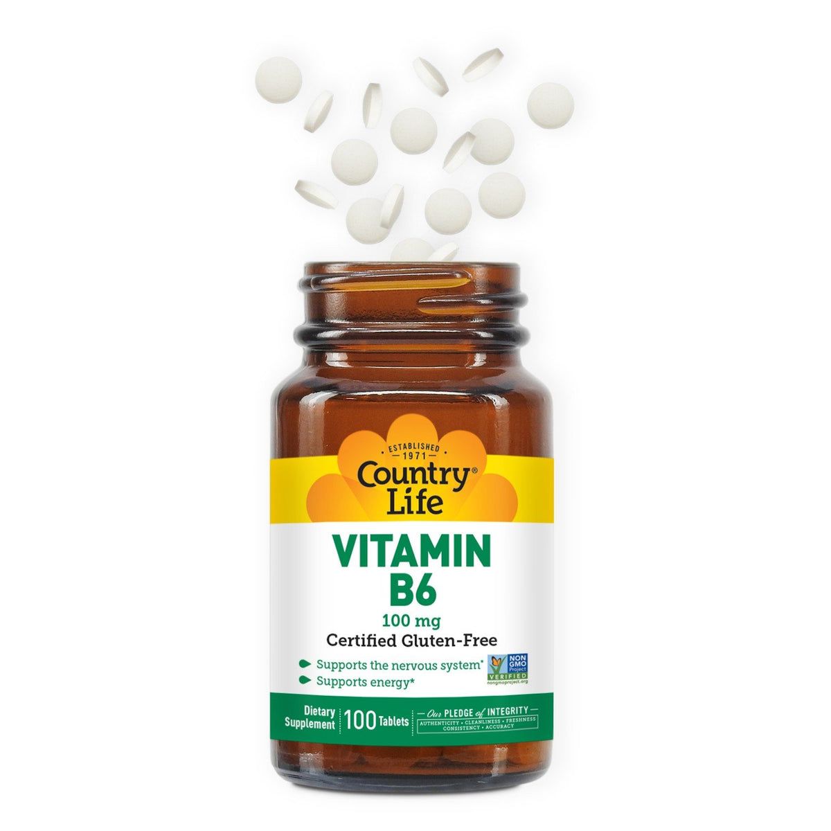 Country Life Vitamin B-6 100mg 100 Tablet