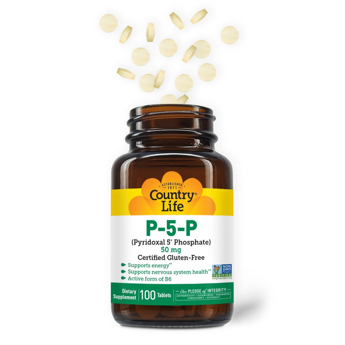 Country Life P-5-P (Pyridoxal 5&#39; Phosphate) 50mg 100 Tablet