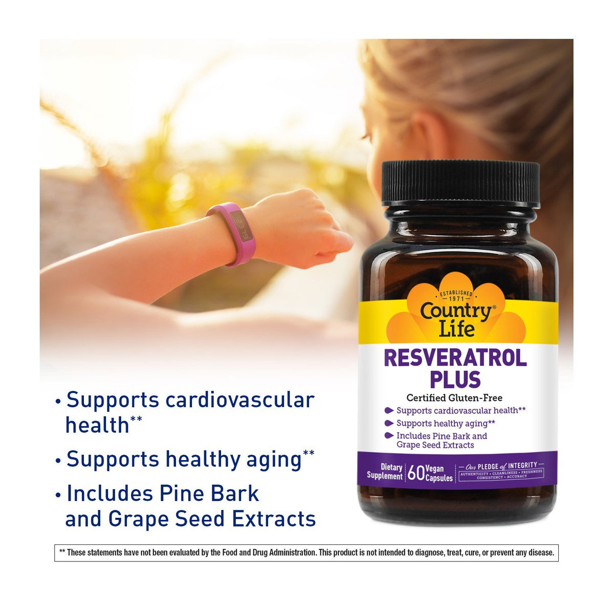 Country Life Resveratrol Plus 100mg 60 VegCap