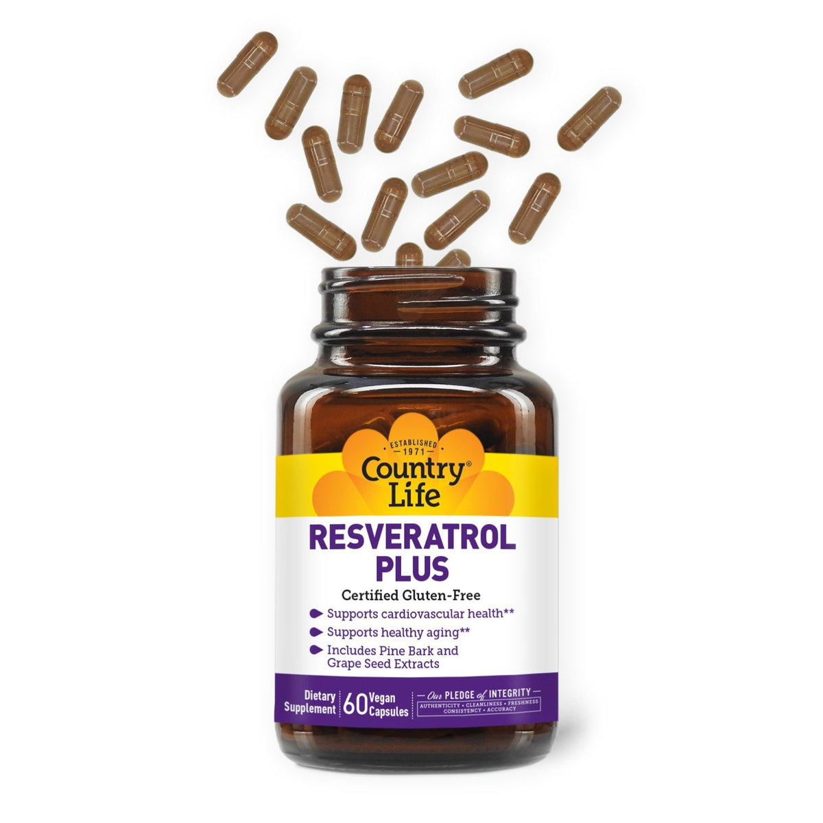 Country Life Resveratrol Plus 100mg 60 VegCap