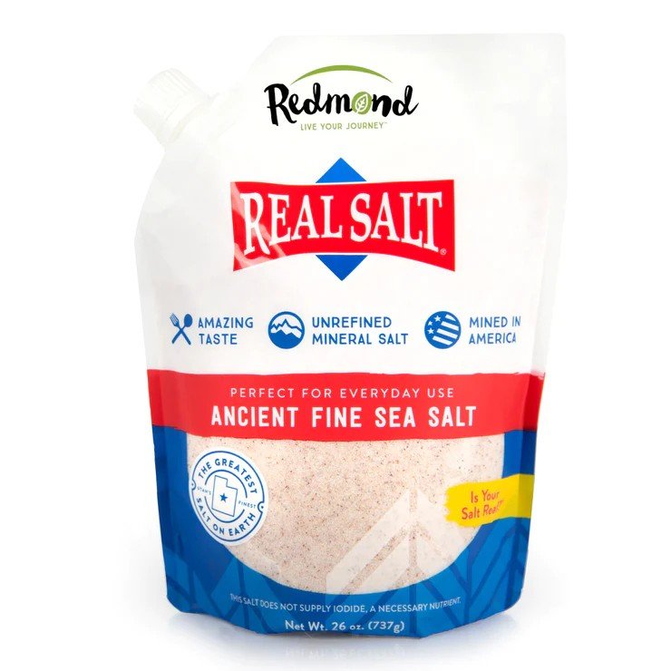 Real Salt | Redmond | Unrefined Mineral Salt | Fine Texture | Ancient Fine Salt | Everyday Use Salt | MIned in America | 26 ounces Salt | 737 grams Salt | VitaminLife