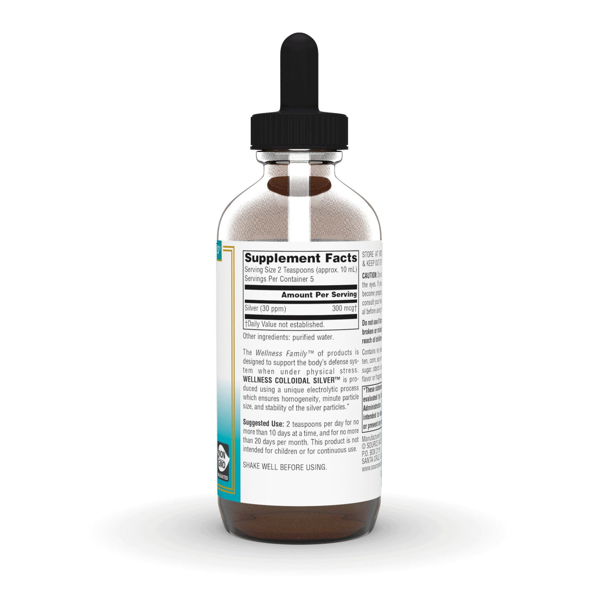 Source Naturals, Inc. Wellness Colloidal Silver 30 ppm Liquid 2 oz Liquid