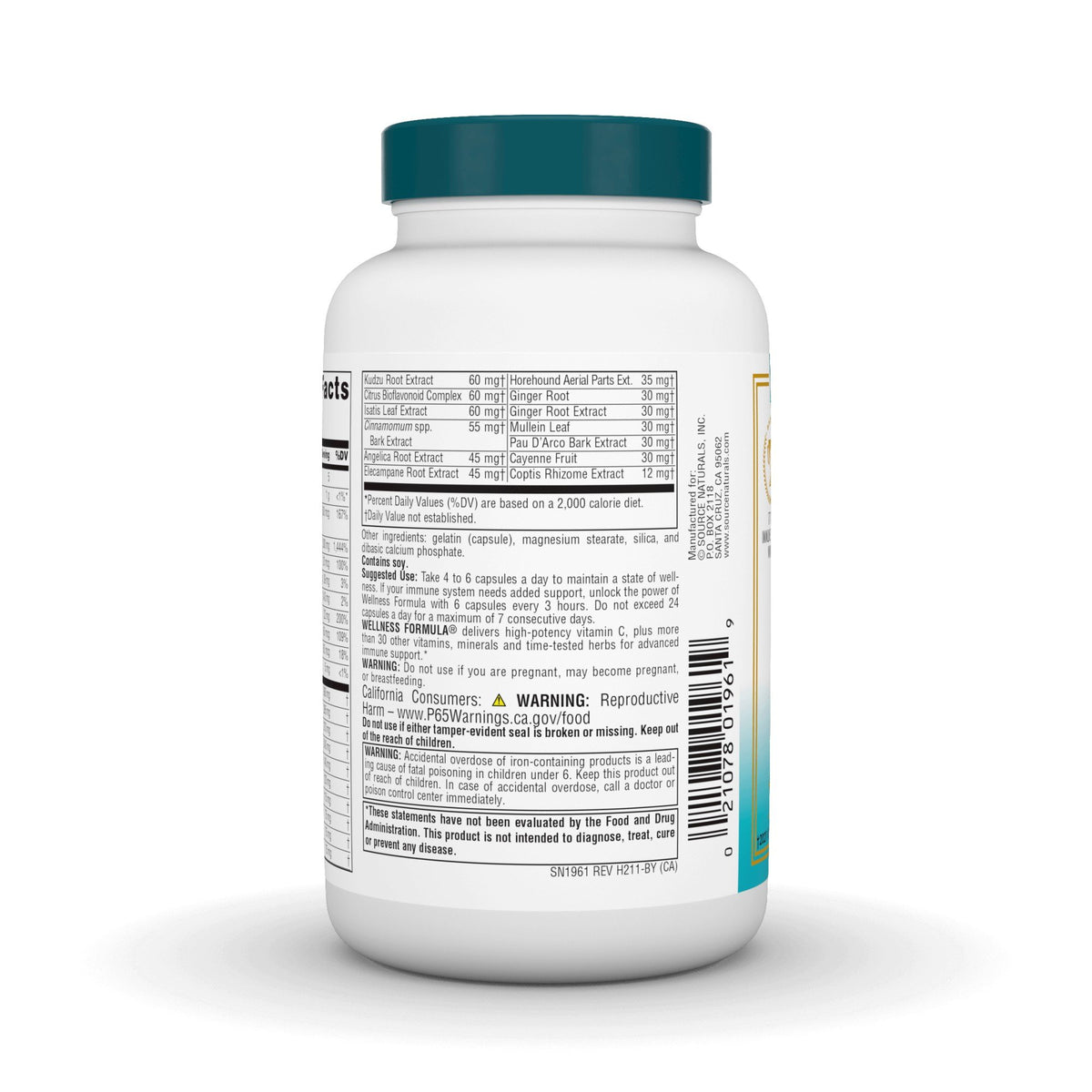 Source Naturals, Inc. Wellness Formula (CA Formula) 120 Capsule