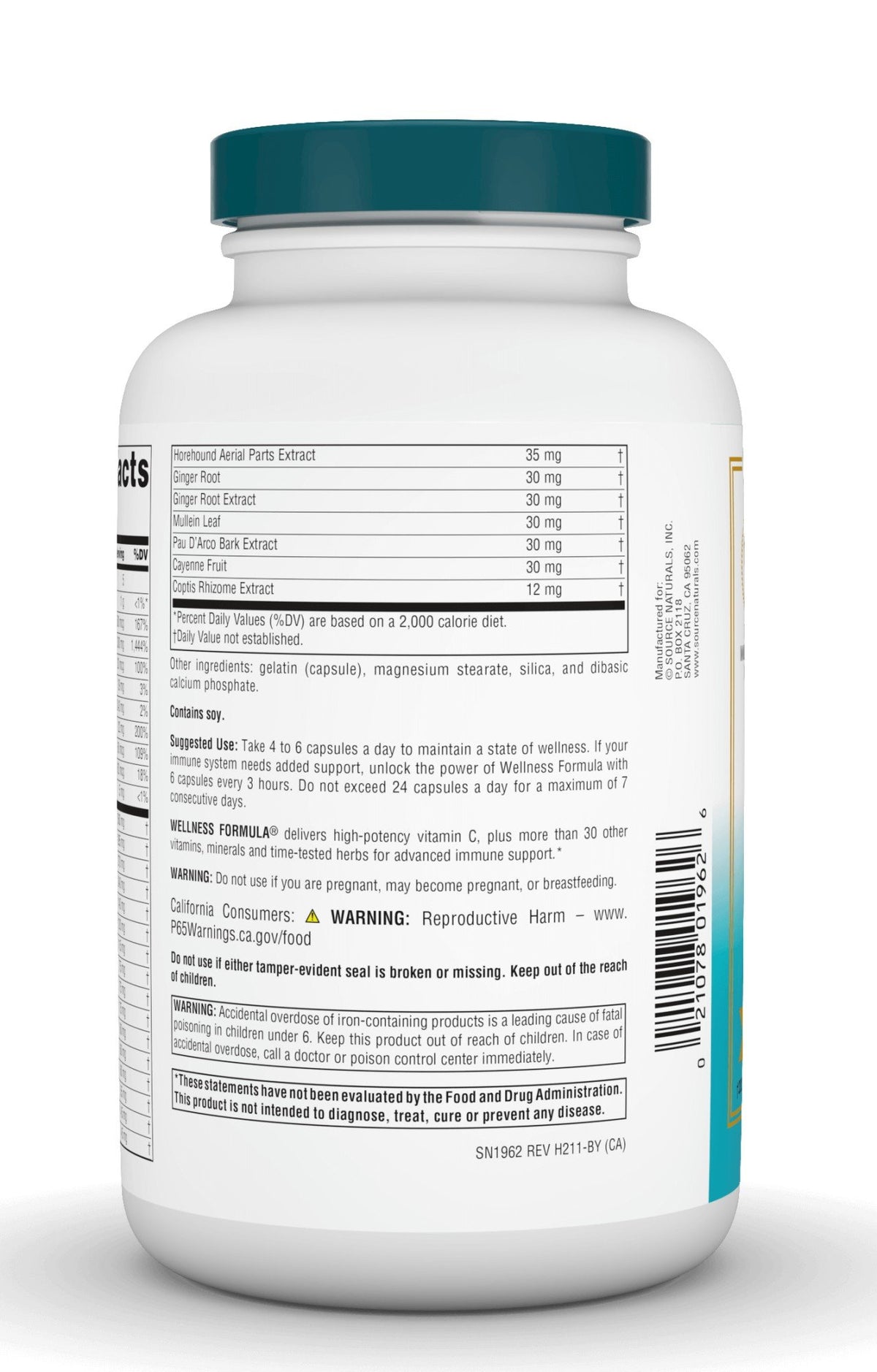 Source Naturals, Inc. Wellness Formula (CA Formula) 240 Capsule