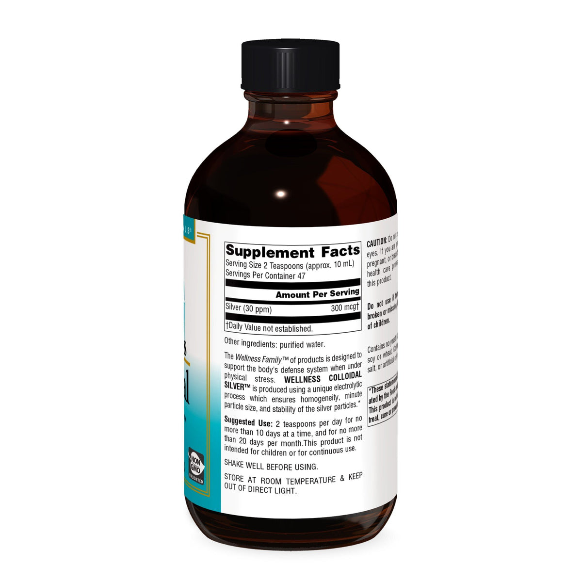 Source Naturals, Inc. Wellness Colloidal Silver 30 ppm 16 oz Liquid