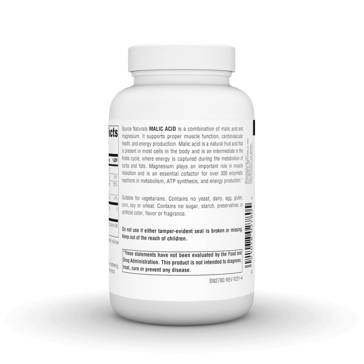 Source Naturals, Inc. Malic Acid 833 mg 120 Tablets