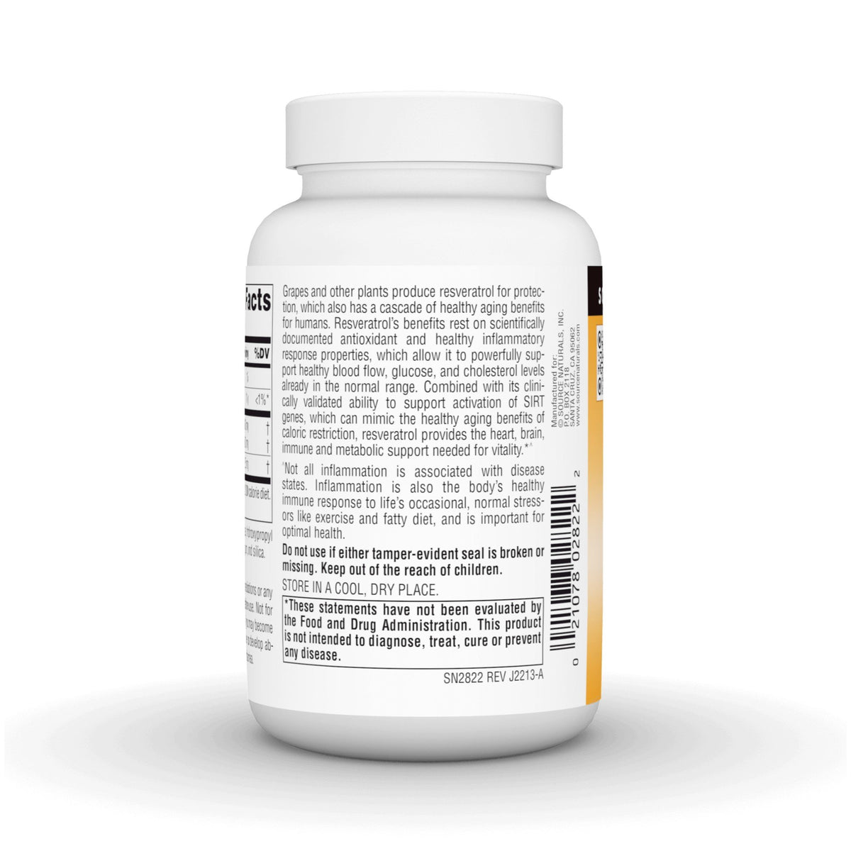 Source Naturals, Inc. Resveratrol 500 500 mg 60 Tablet