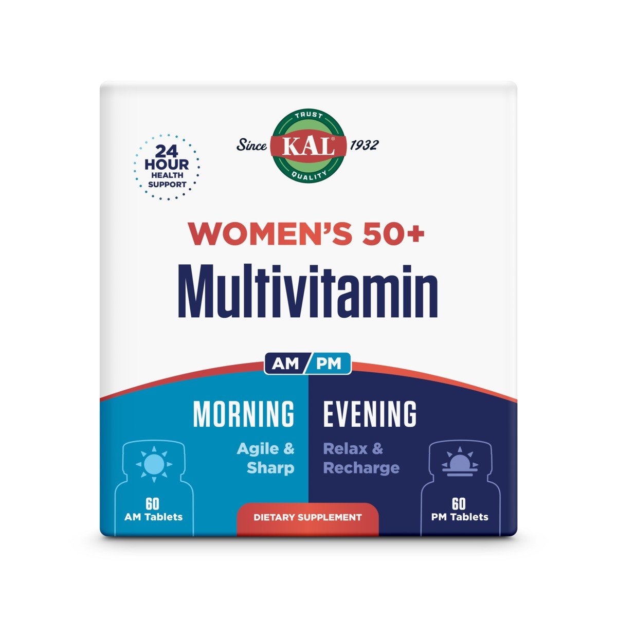 Kal MultiVitamin AM/PM Womens 50+ 2x60 Capsule