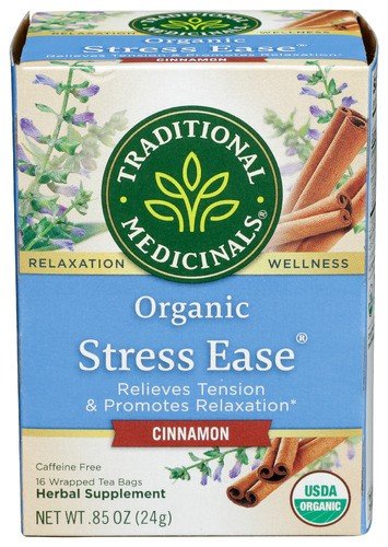 Traditional Medicinals Stress Ease Cinnamon 16 Tea Bags Box