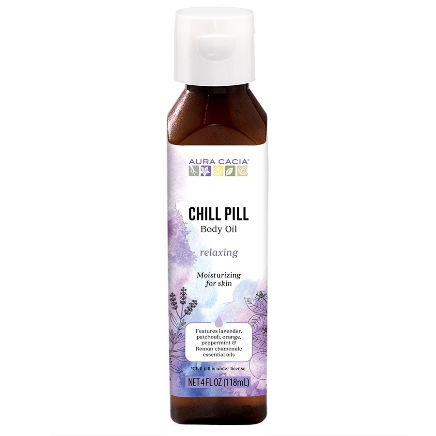 Aura Cacia Chill Pill Body Oil 4 fl oz Liquid