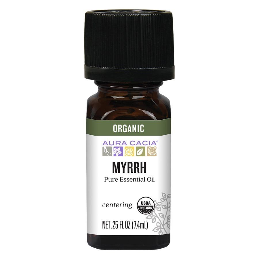 Aura Cacia Organic Myrrh Essential Oil 0.25 fl oz Liquid