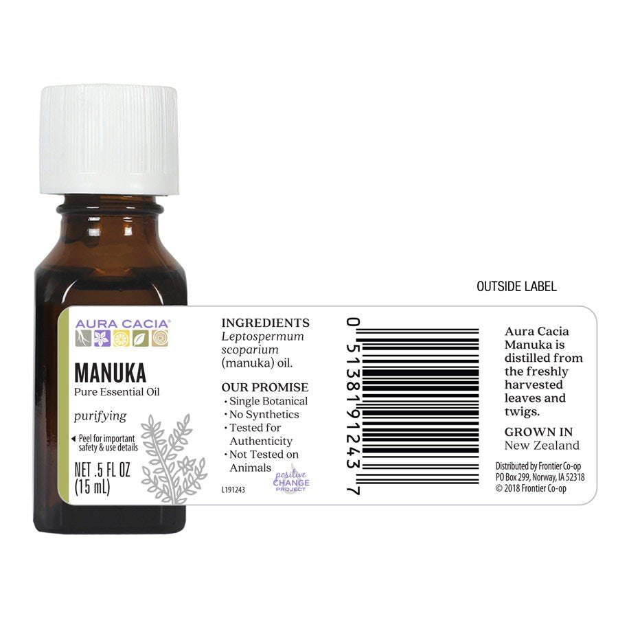 Aura Cacia Manuka Essential Oil 0.5 fl oz Liquid