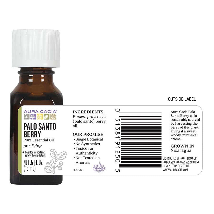 Aura Cacia Palo Santo Berry Essential Oil 0.5 fl oz Liquid