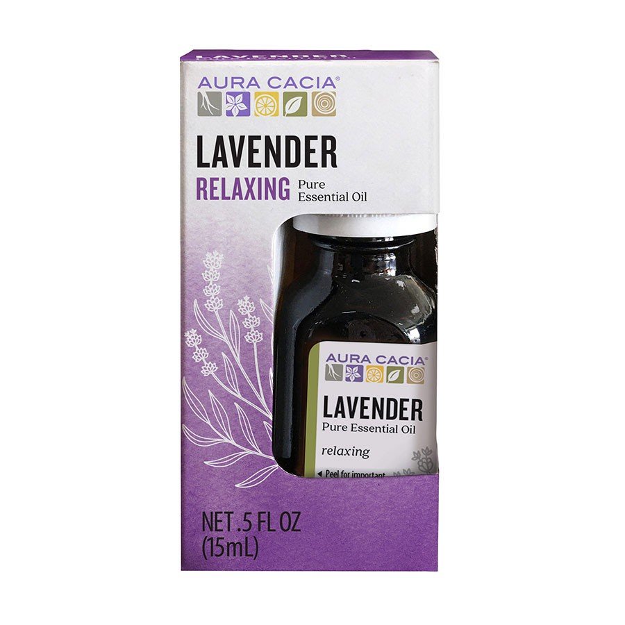 Aura Cacia Lavender Essential Oil, Boxed 0.5 fl oz Liquid