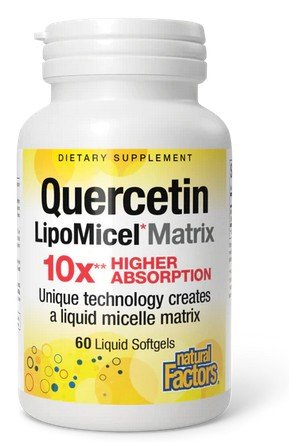 Natural Factors Quercetin LipoMicel Matrix 60 Liquid Softgel