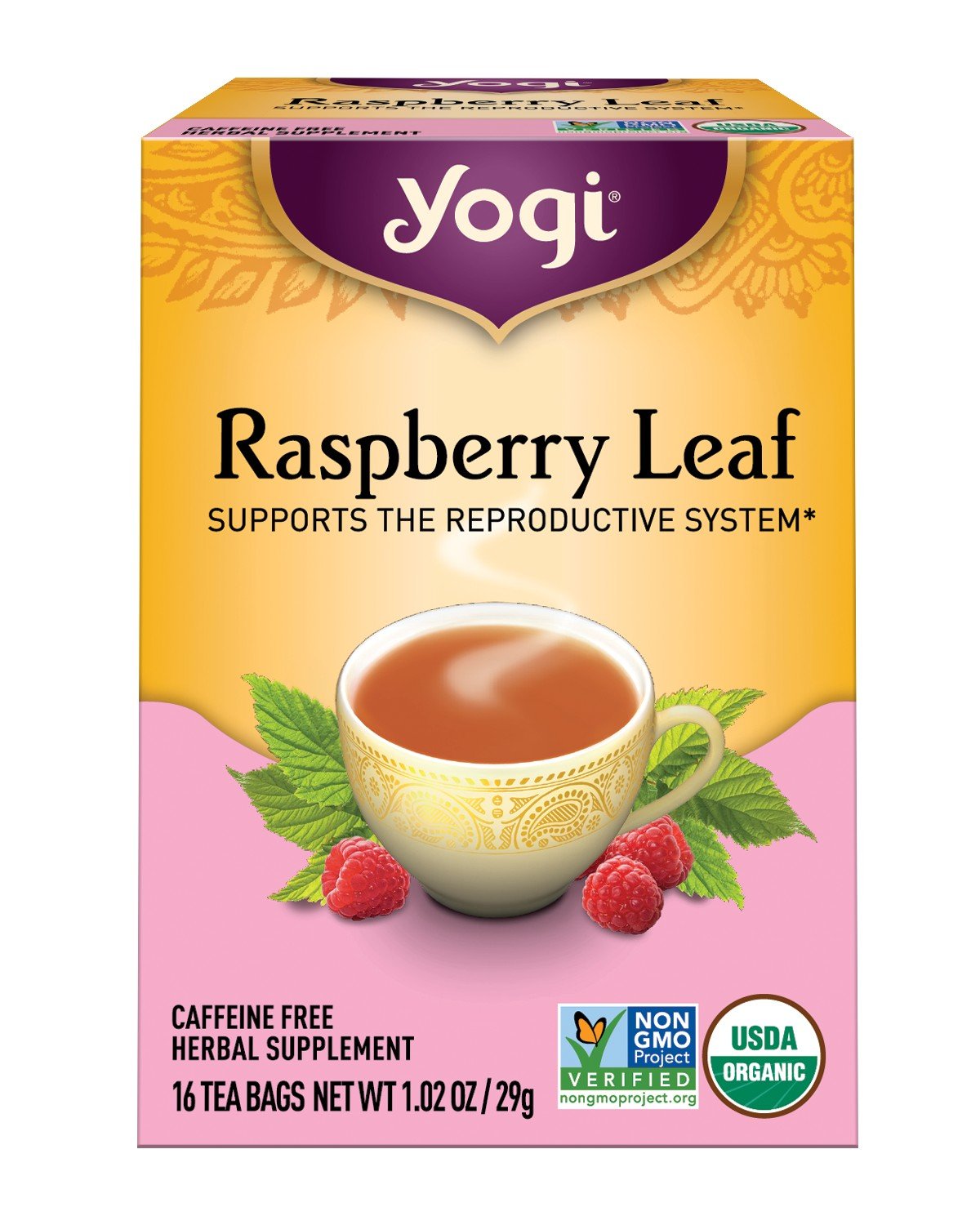 Yogi Teas Raspberry Leaf Tea 16 Tea Bag