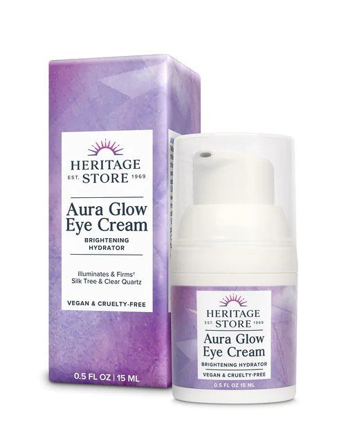 Heritage Store Aura Glow Eye Cream-Brightening Hydrator 0.5 fl oz Cream