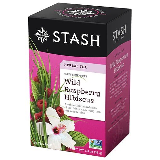 Stash Tea Wild Raspberry Hibiscus Herbal 10 Bag